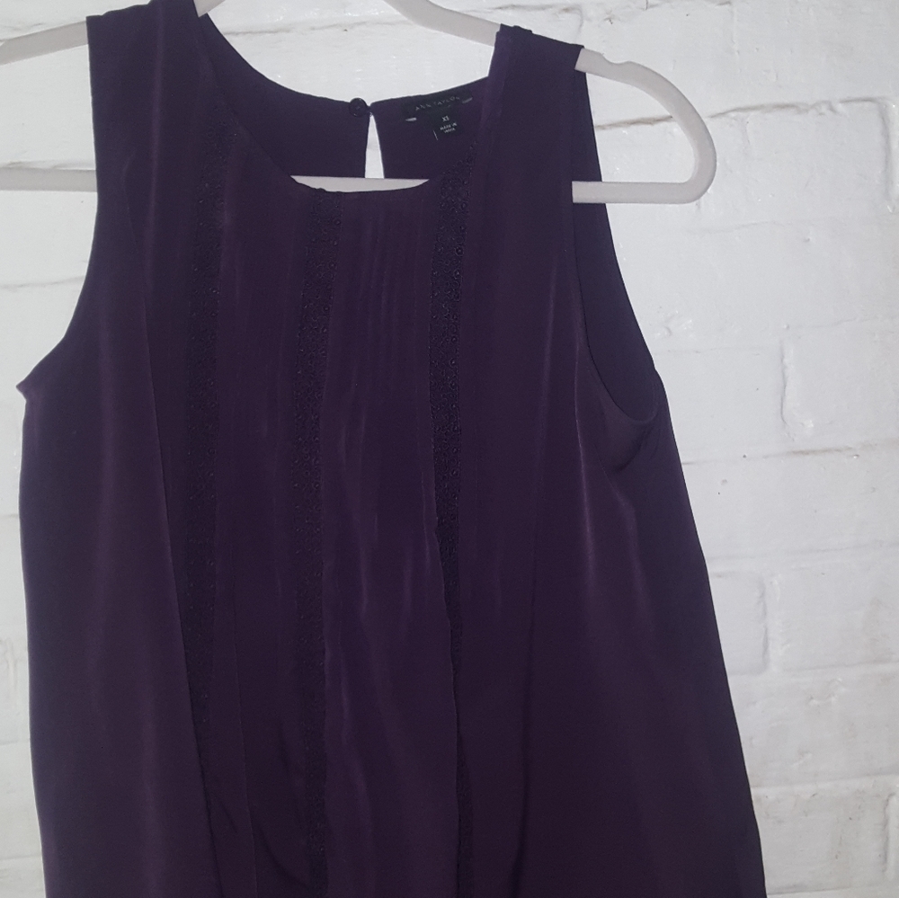 Purple Ann Taylor sleeveless blouse